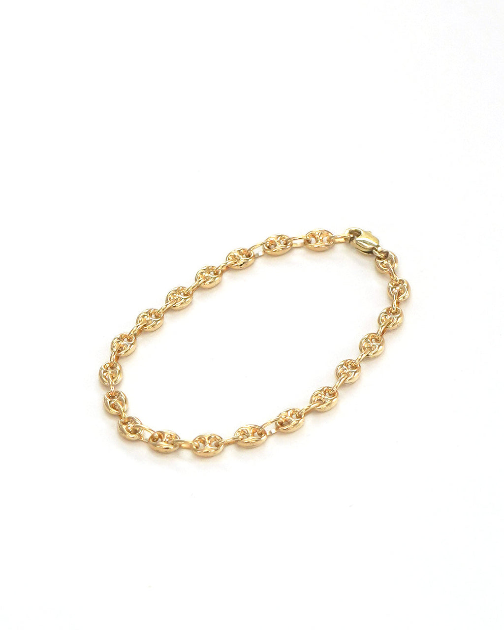 14k Gold Anchor Chain Bracelet