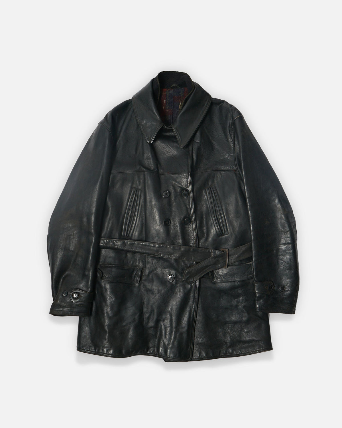 1930's Double Breasted Horsehide Car Coat