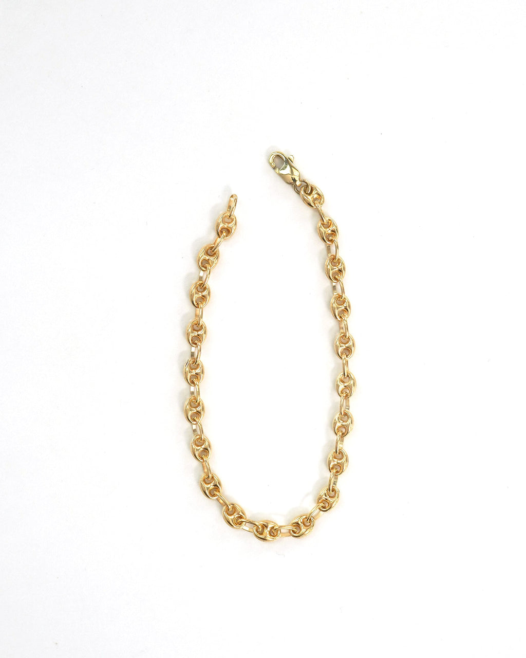 14k Gold Anchor Chain Bracelet