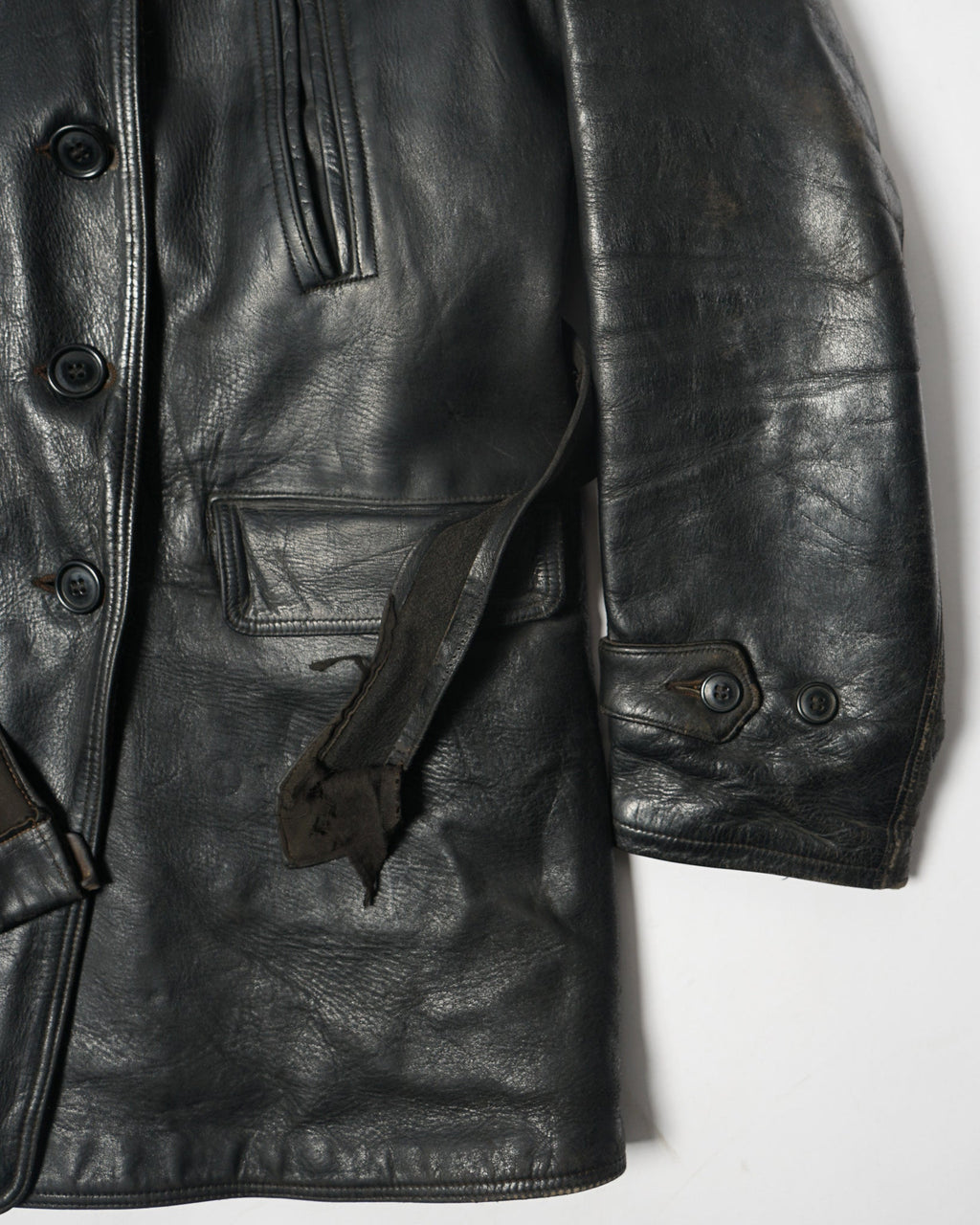 1930's Double Breasted Horsehide Car Coat