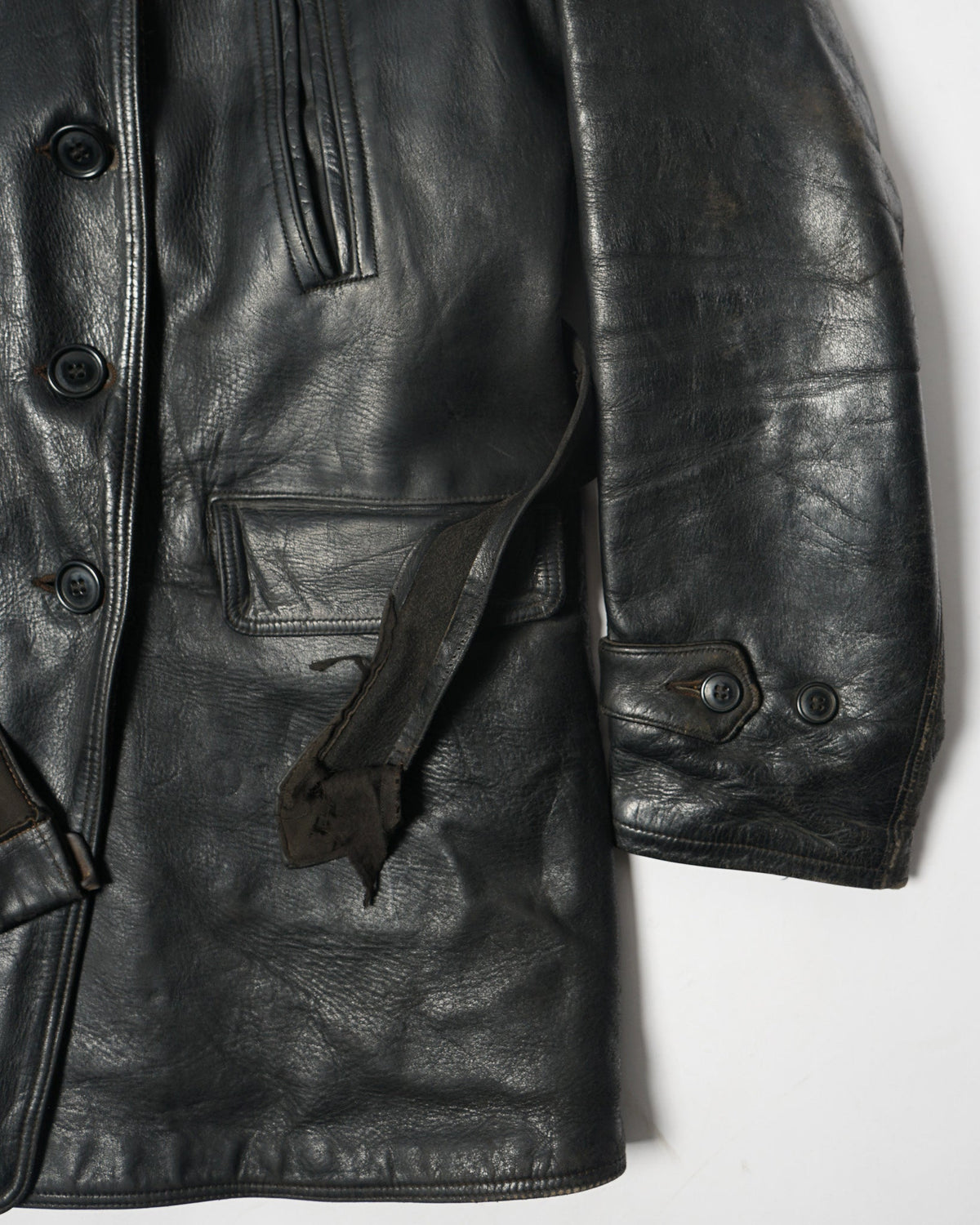 1930's Double Breasted Horsehide Car Coat