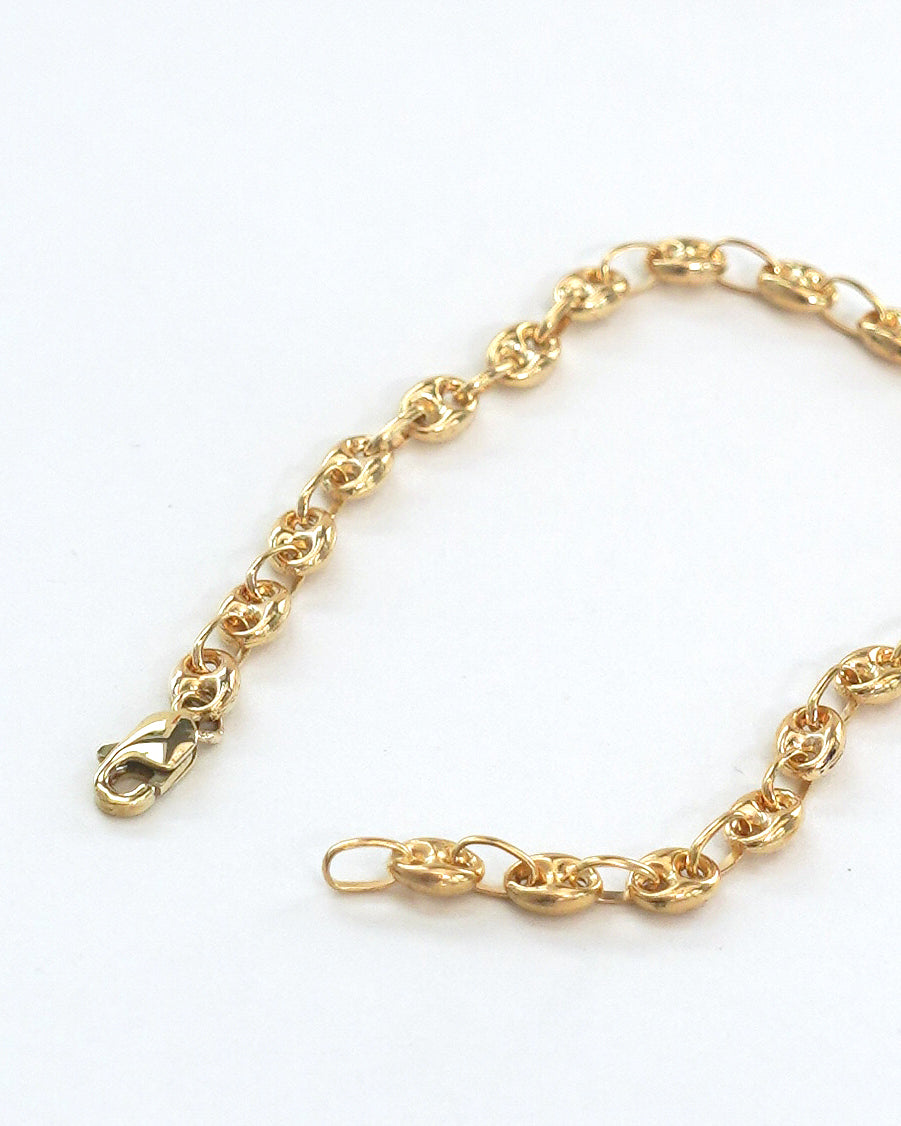14k Gold Anchor Chain Bracelet