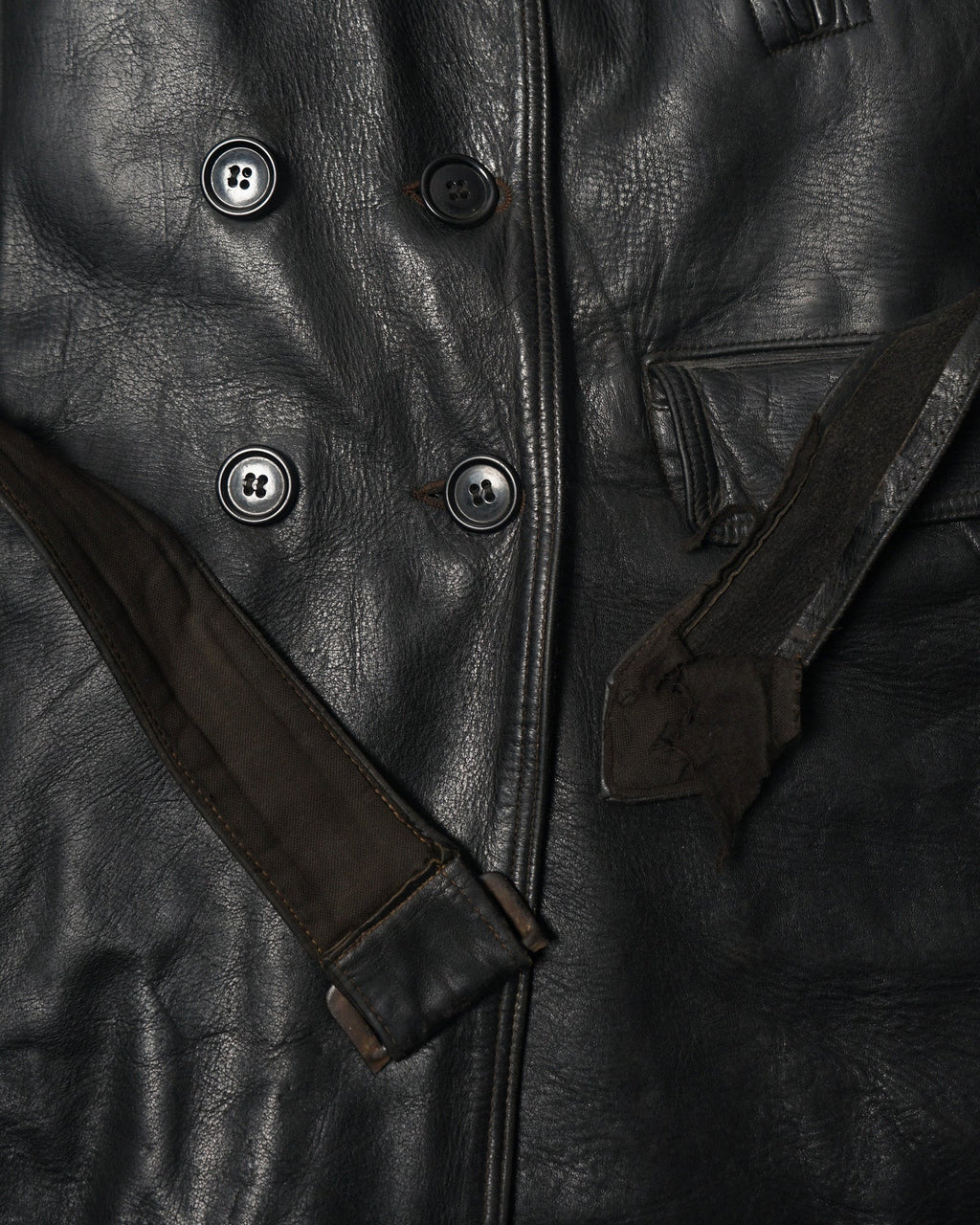 1930's Double Breasted Horsehide Car Coat