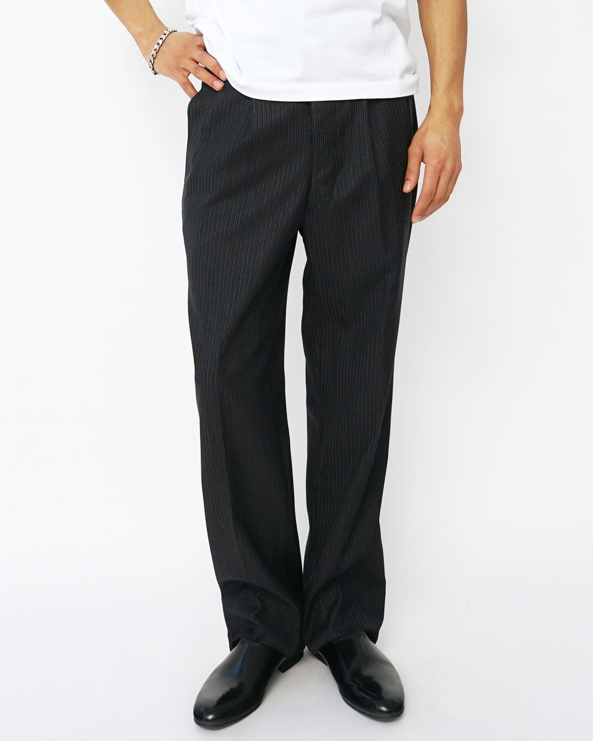 1960’s Stripe Wool Trousers / Size: 32