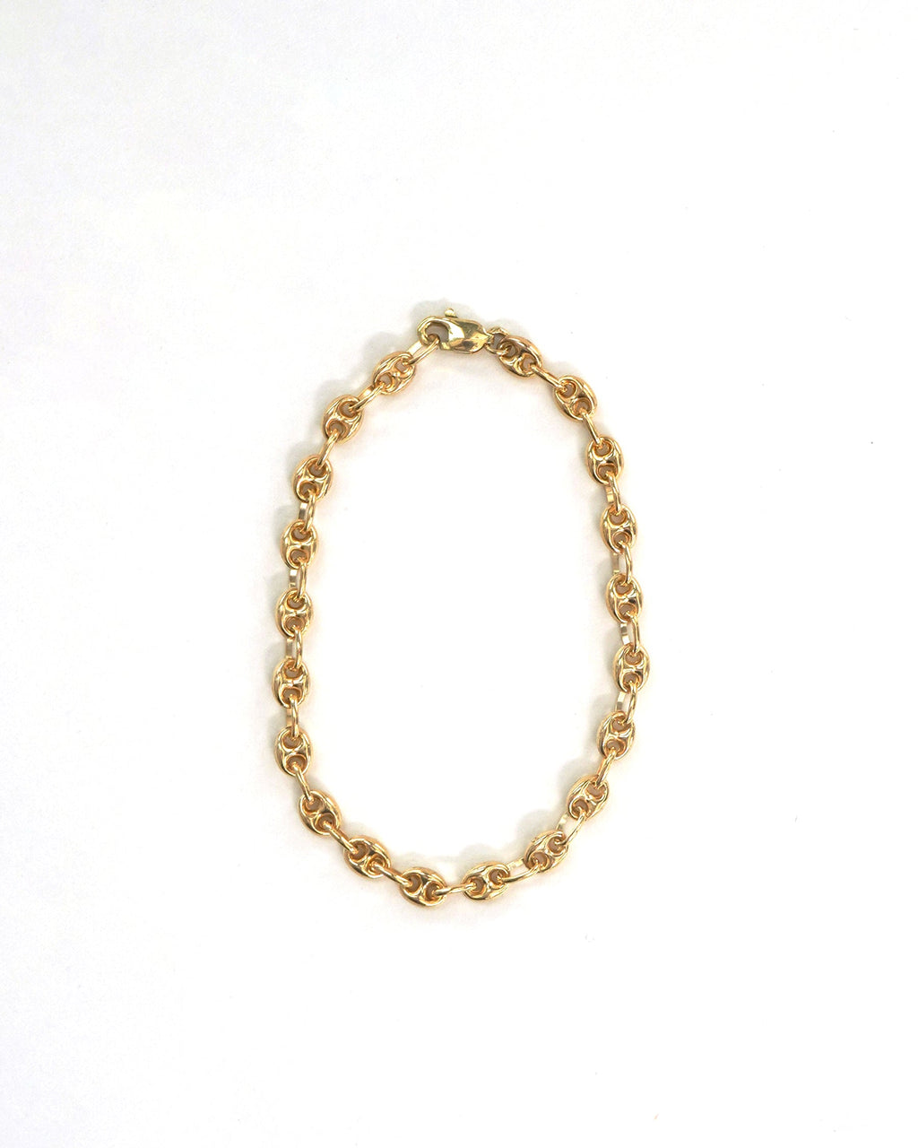 14k Gold Anchor Chain Bracelet