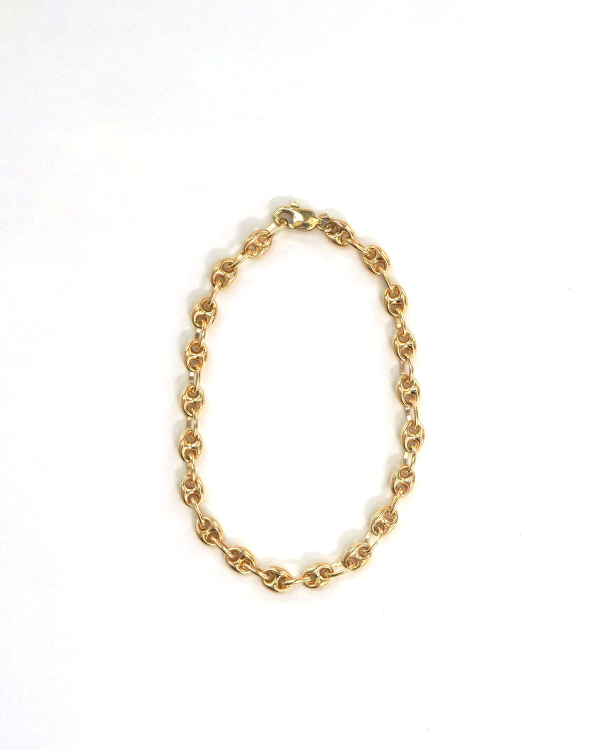 14k Gold Anchor Chain Bracelet