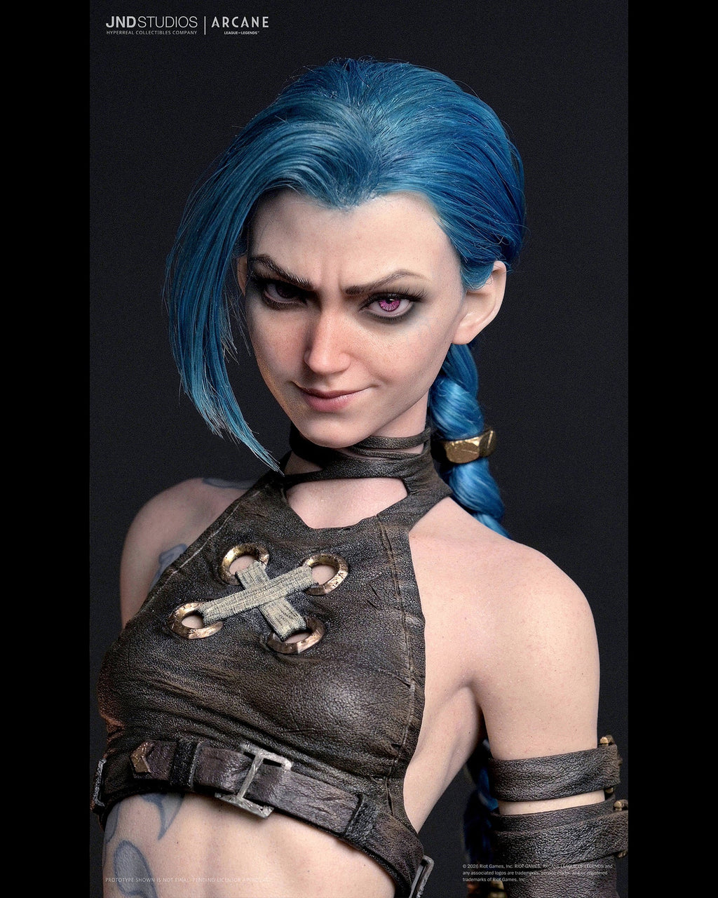 League of Legends Arcane: Jinx with 2 Head Variants 1/3 Scale Hyper Real