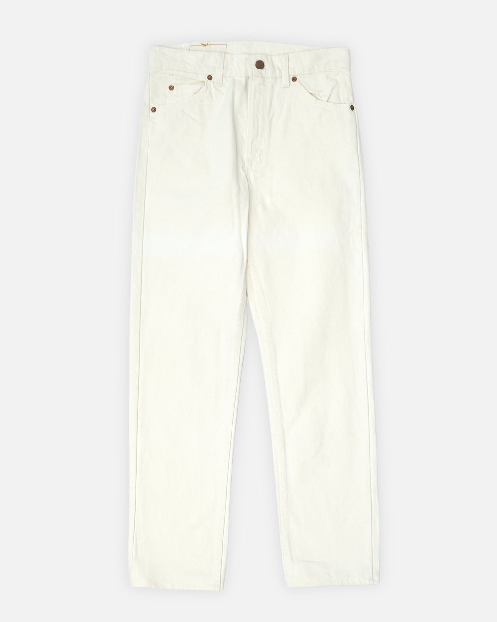 505 Tapered Fit White Denim Pants / size: 31
