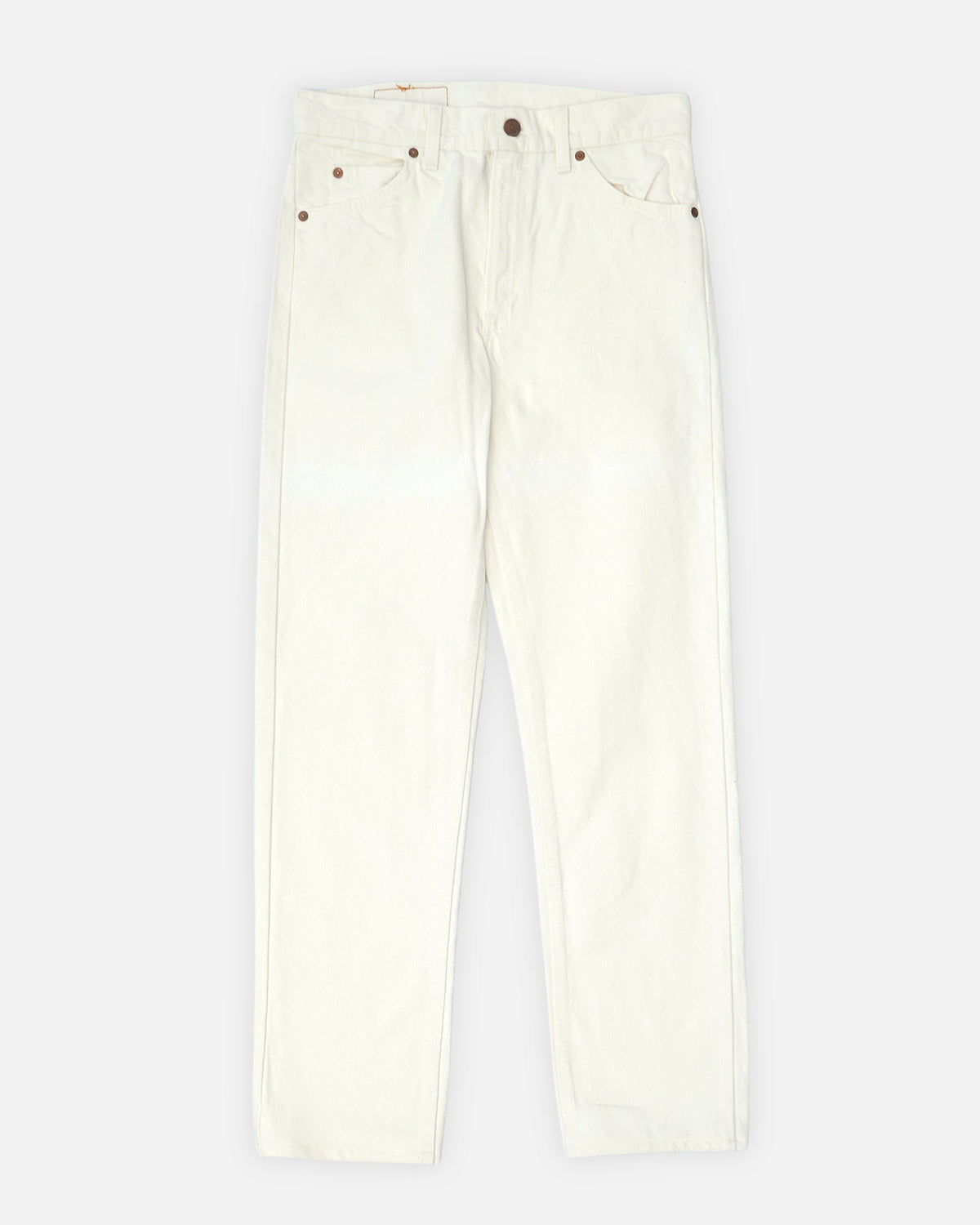 505 Tapered Fit White Denim Pants / size: 31