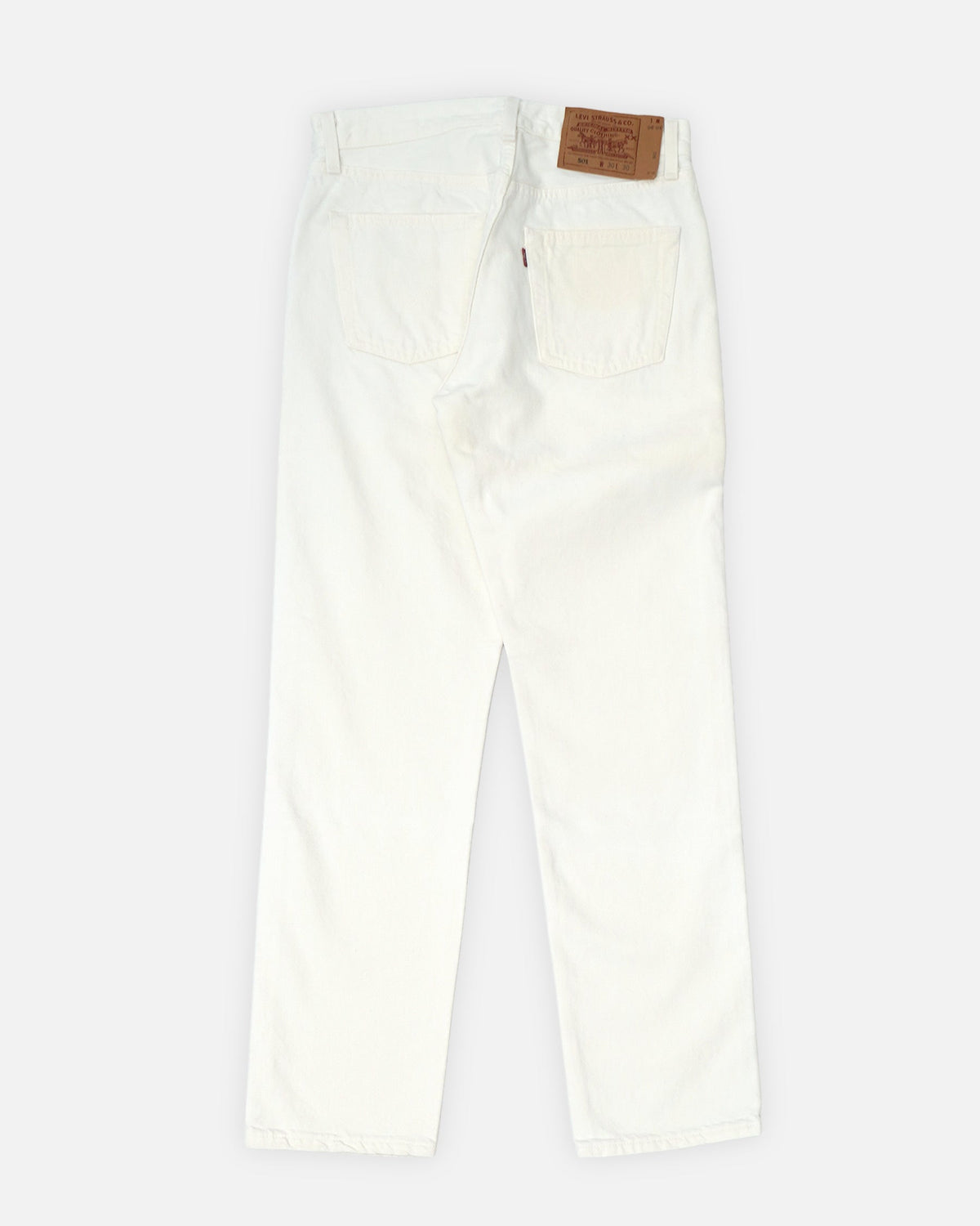 501 Straight Fit White Denim Pants / size: 30