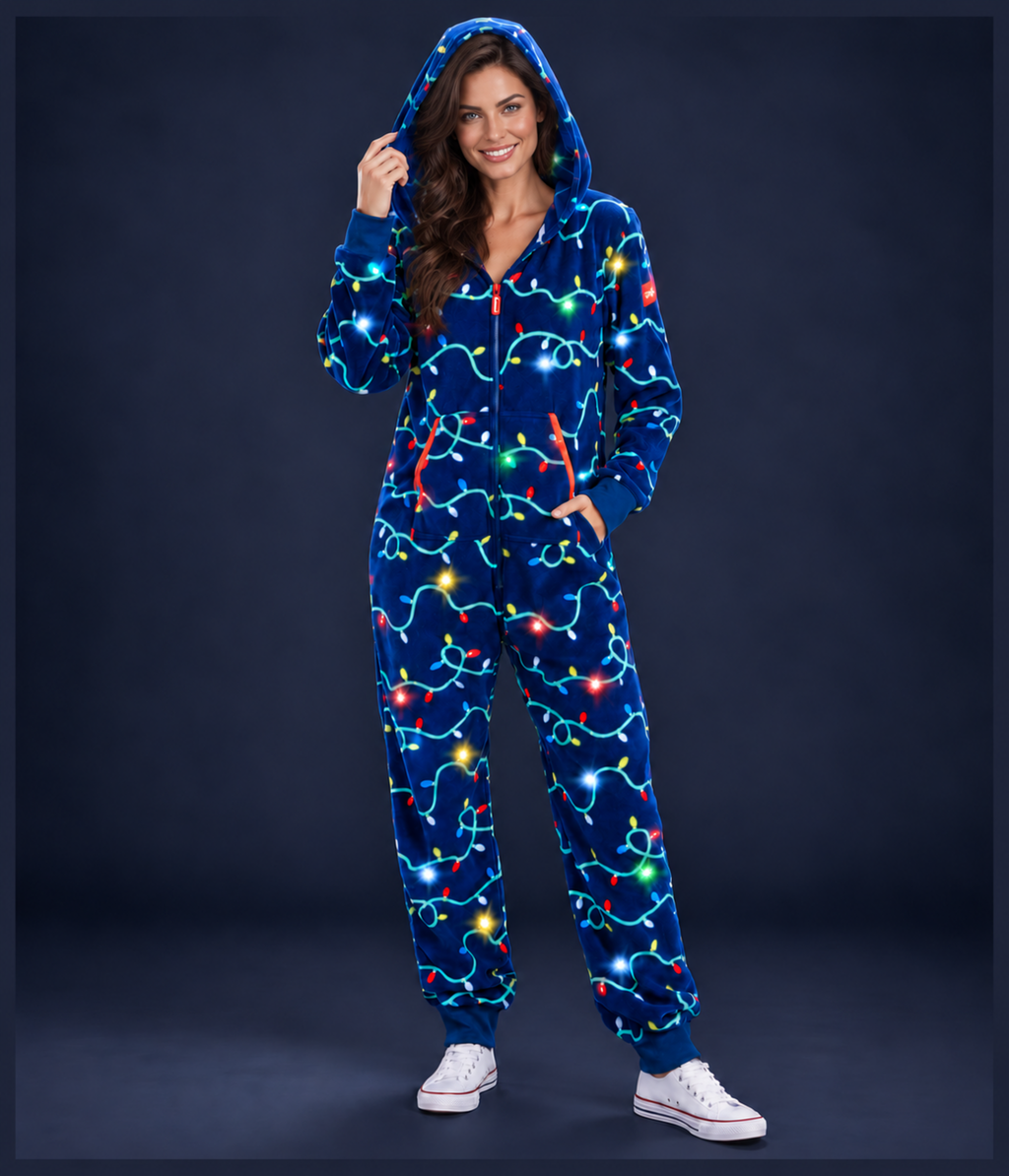Women's String of Lights Light Up Jumpsuit