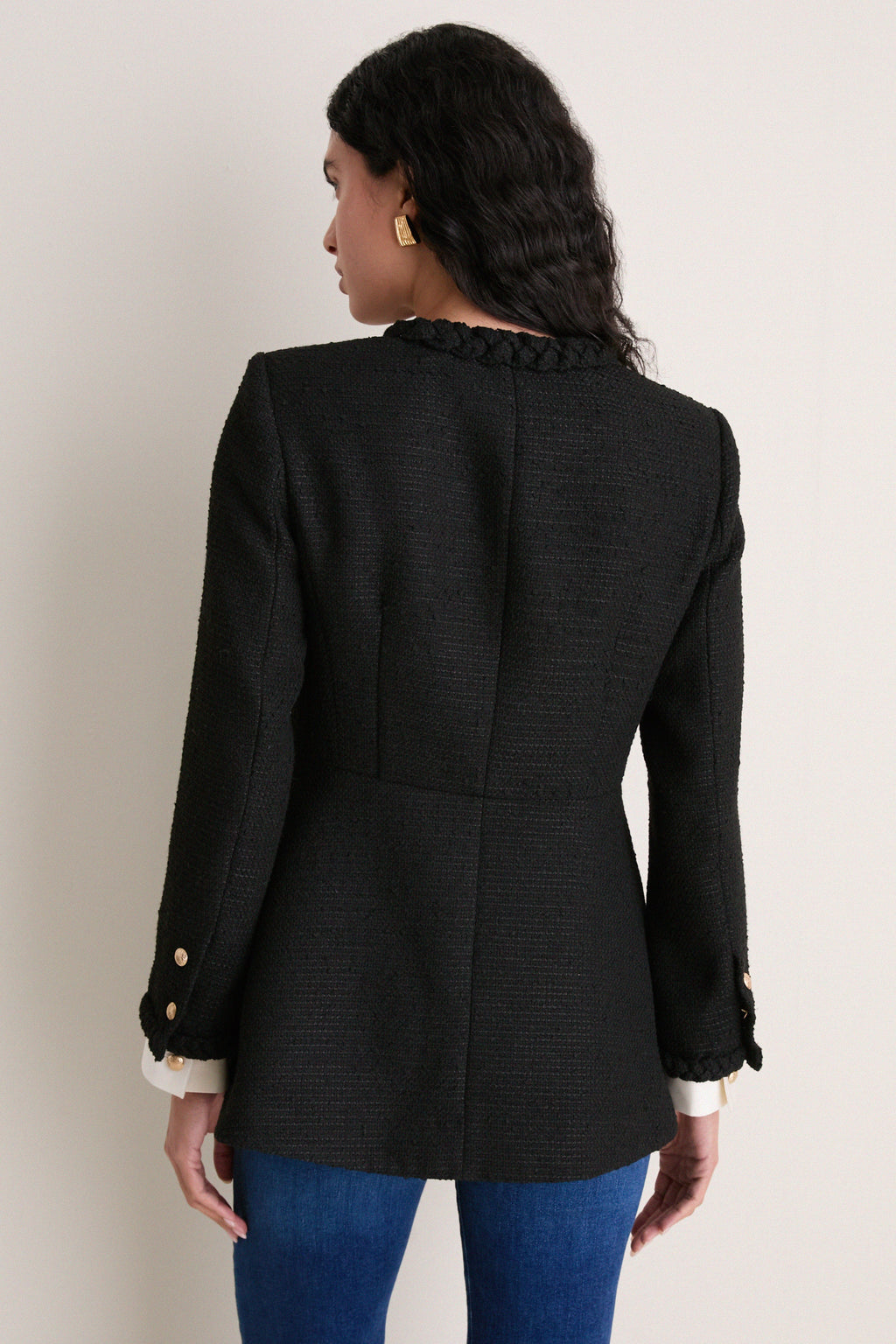 Black Braided Trim Shay Jacket