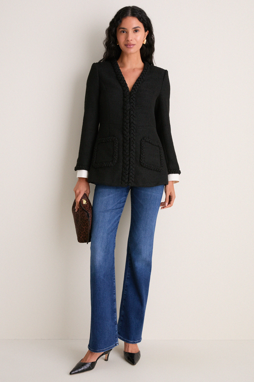 Black Braided Trim Shay Jacket