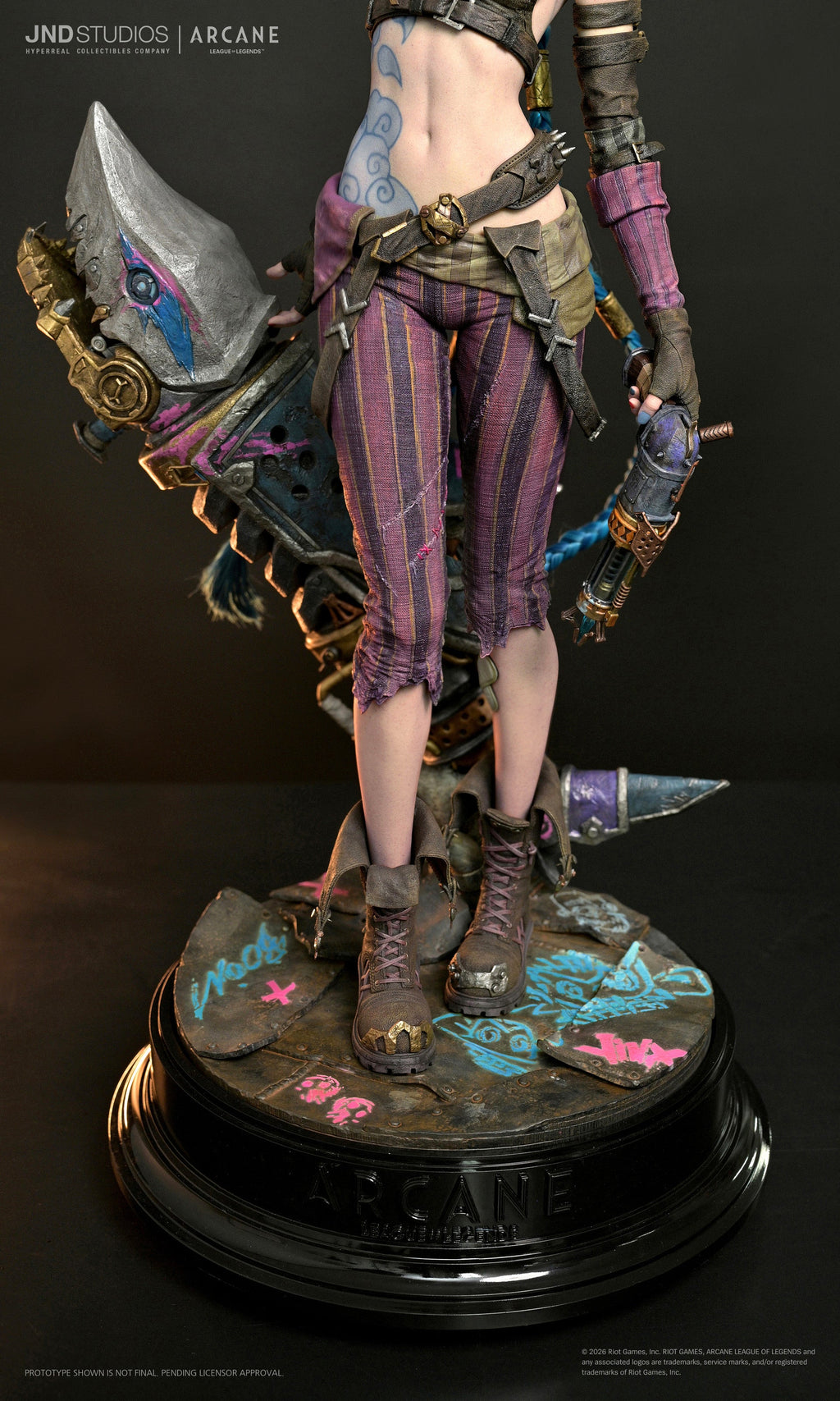 League of Legends Arcane: Jinx with 2 Head Variants 1/3 Scale Hyper Real