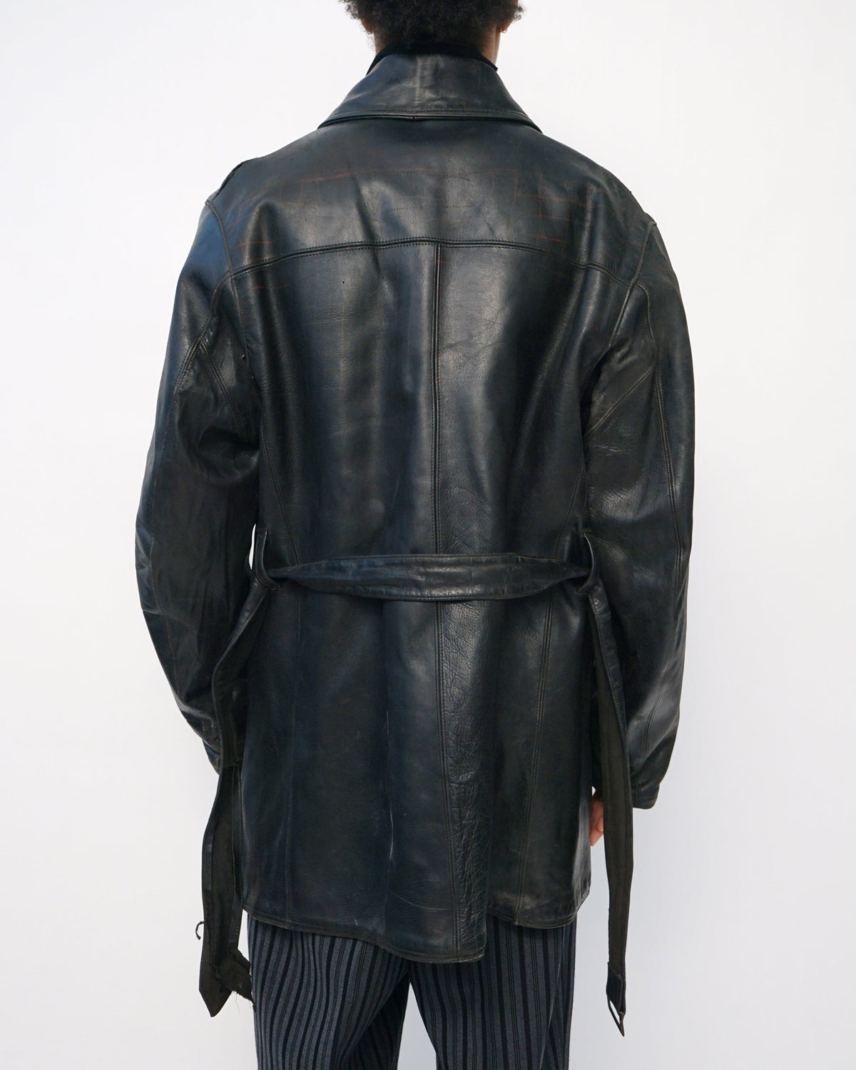 1930's Double Breasted Horsehide Car Coat
