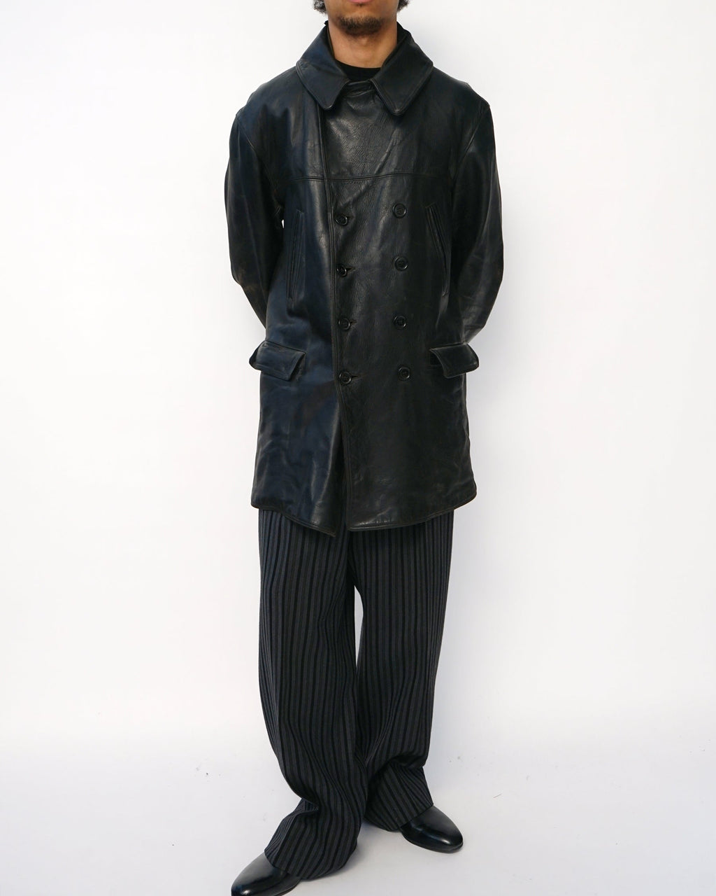 1930's Double Breasted Horsehide Car Coat