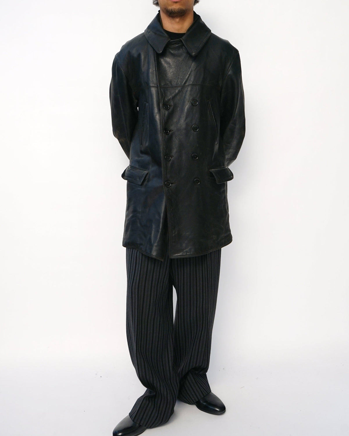1930's Double Breasted Horsehide Car Coat