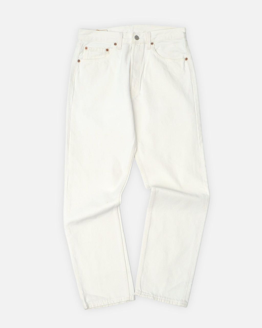 501 Straight Fit White Denim Pants / size: 30