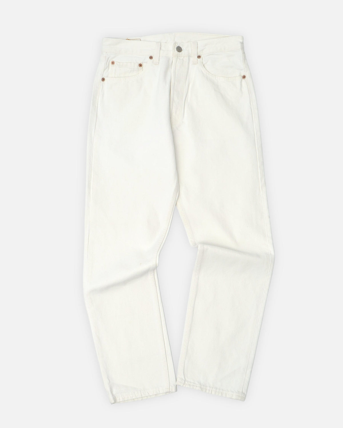 501 Straight Fit White Denim Pants / size: 30