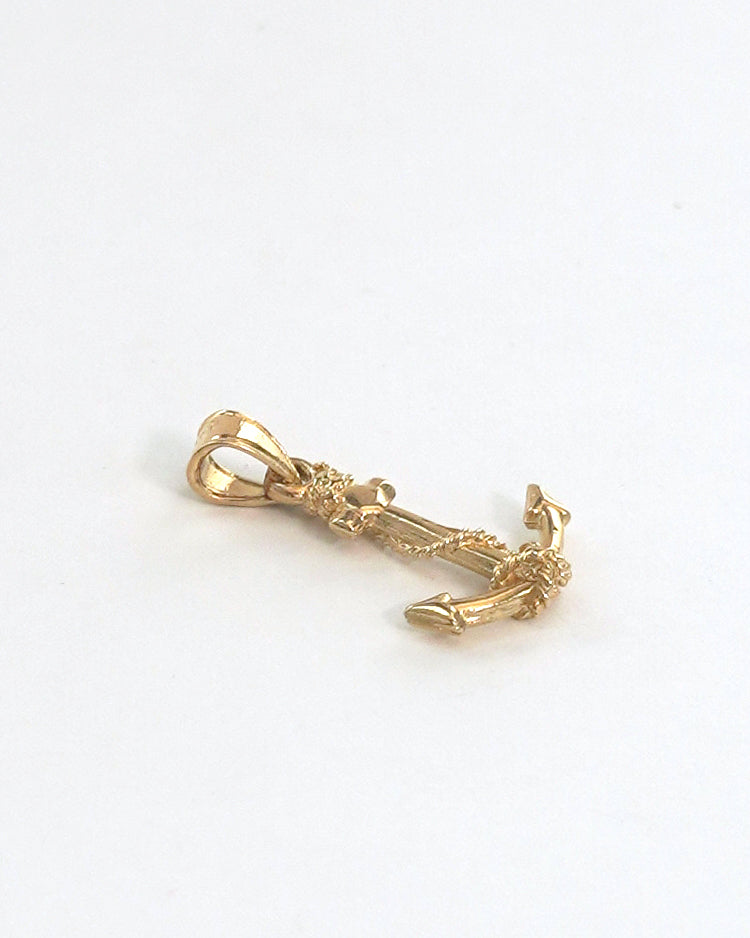 14k Gold Anchor Charm