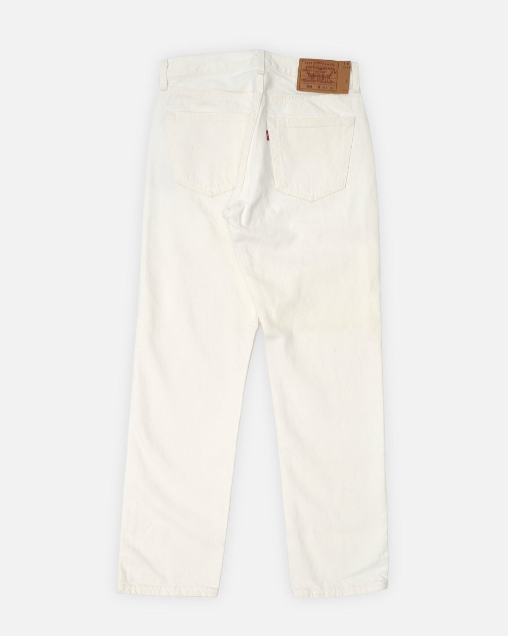 501 Straight Fit White Denim Pants / size: 30
