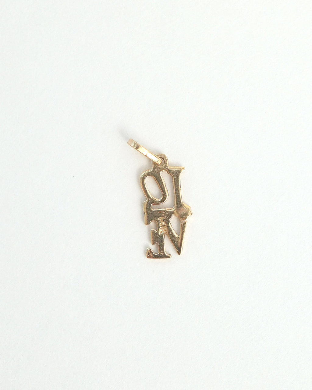 14k Gold 'Love' Charm