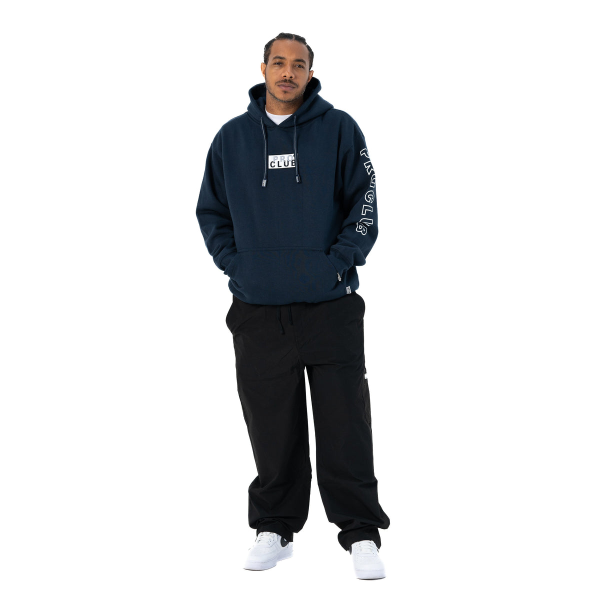 Embroidered Box Logo Hoody - Mens