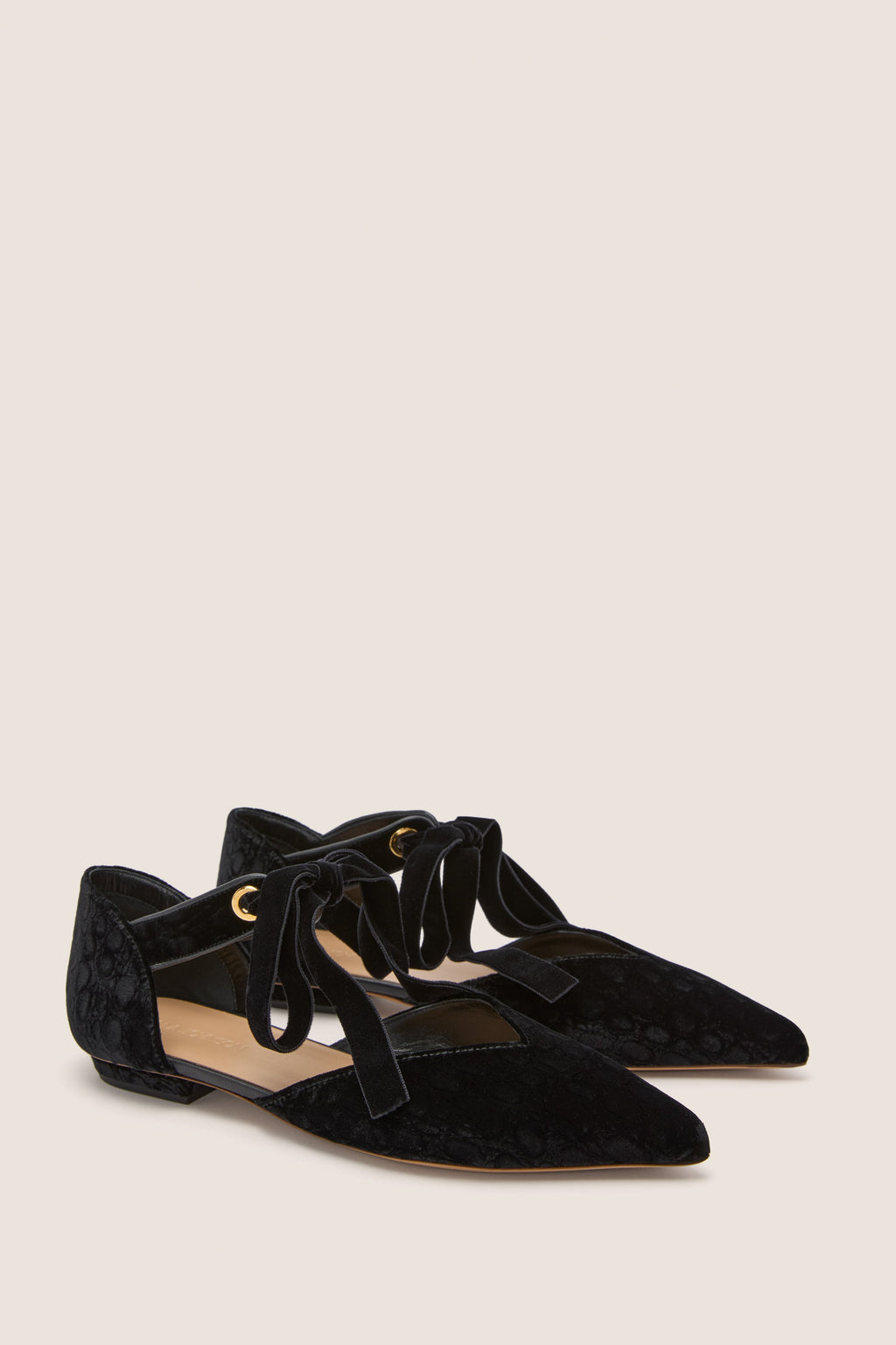 Black Corinna Bow Flats