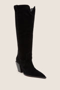 Black Suede Maine Up Boots