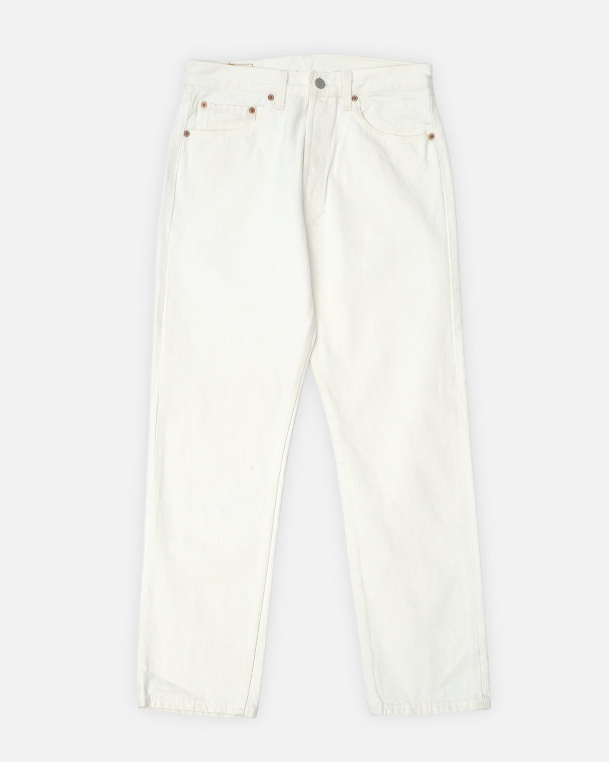 501 Straight Fit White Denim Pants / size: 30