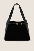 Black Cleo Suede Tote