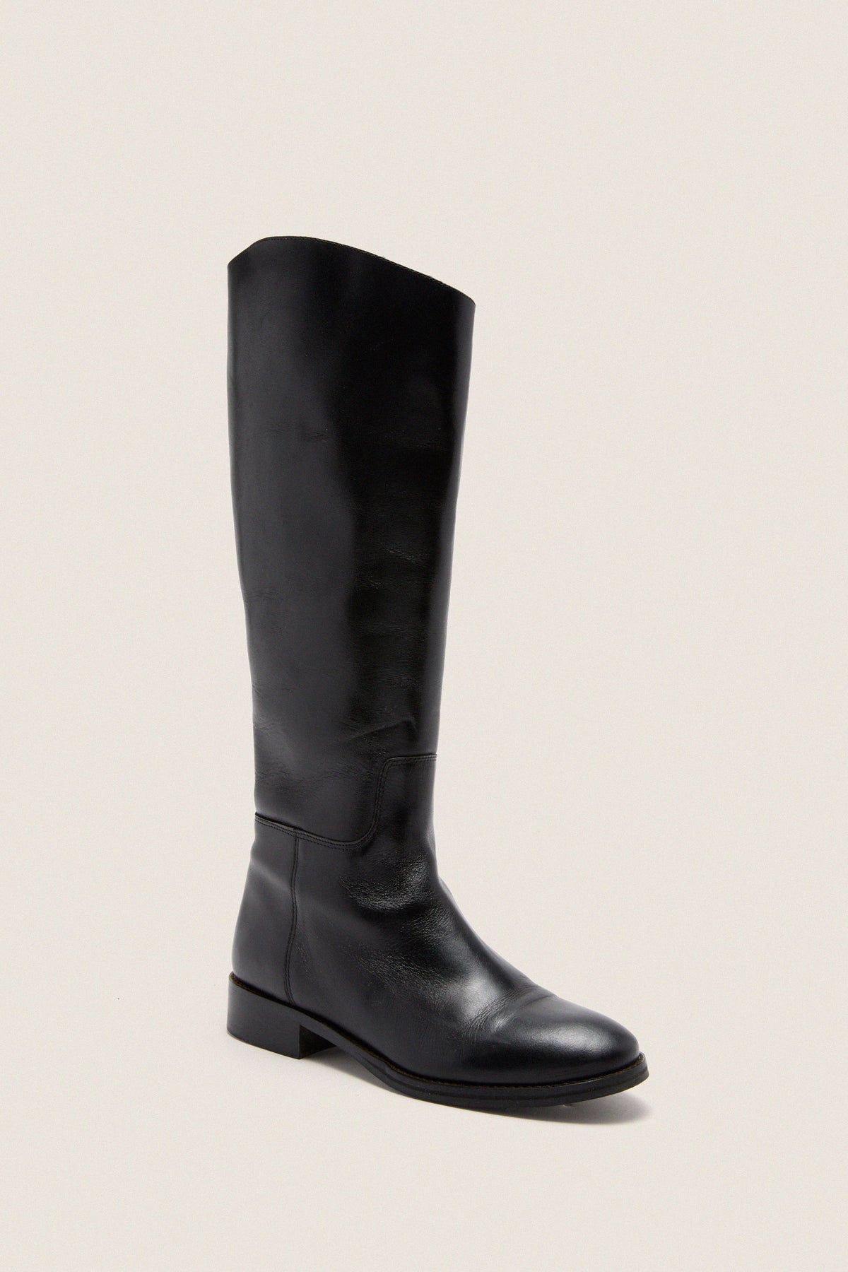 Black Leather Ryder Boots