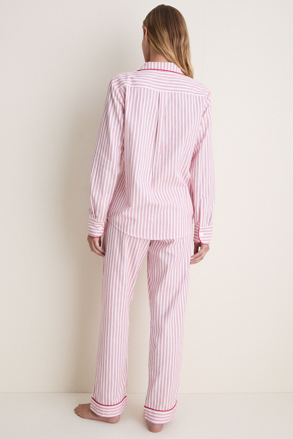 Antique Red Ticking Long Sleeve Pants Set