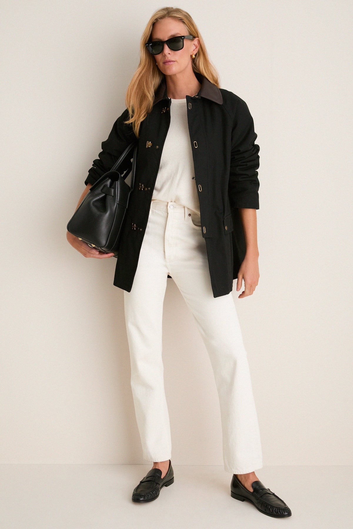 Black Small Classic Grain Bayswater Bag