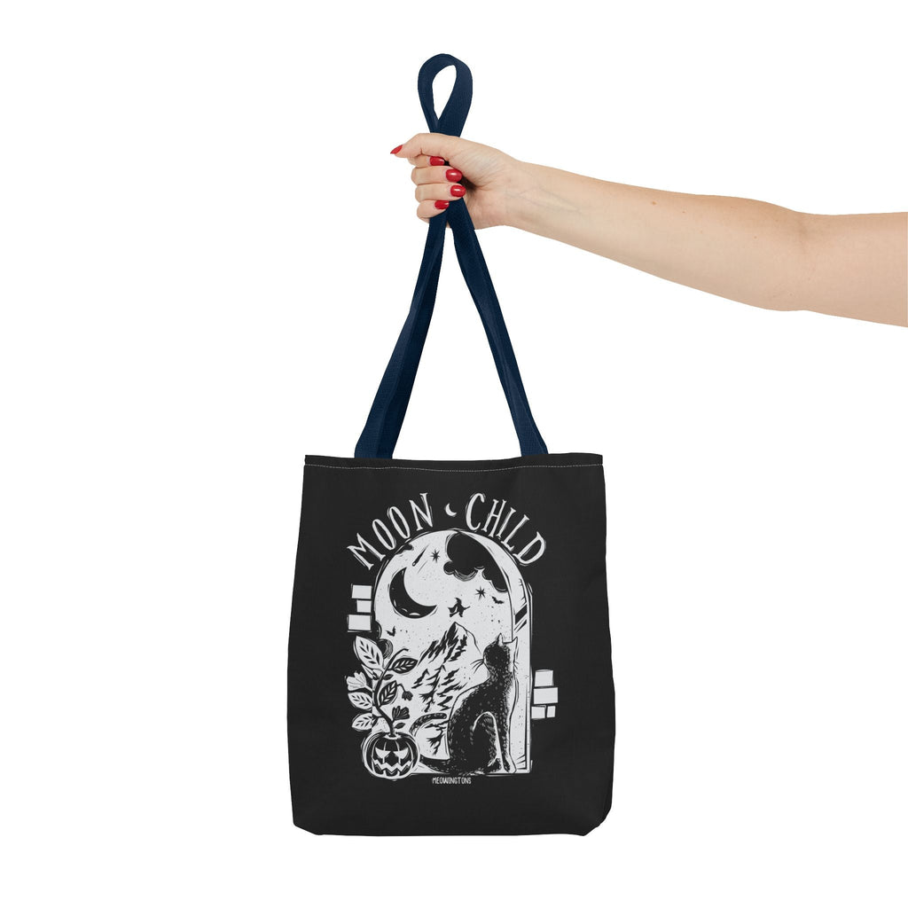 Moon Child Halloween Cat Tote Bag
