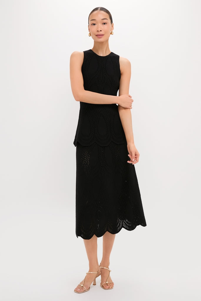 Black Zandra Midi Dress