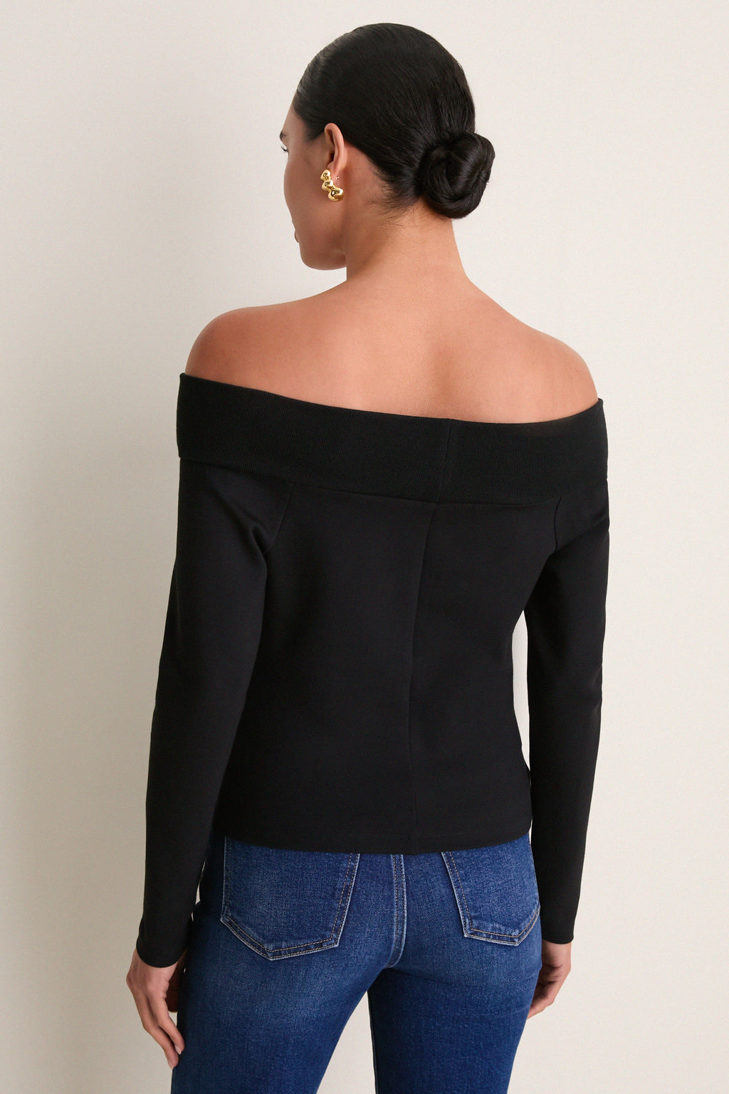 Black Ponte Off the Shoulder Mara Top