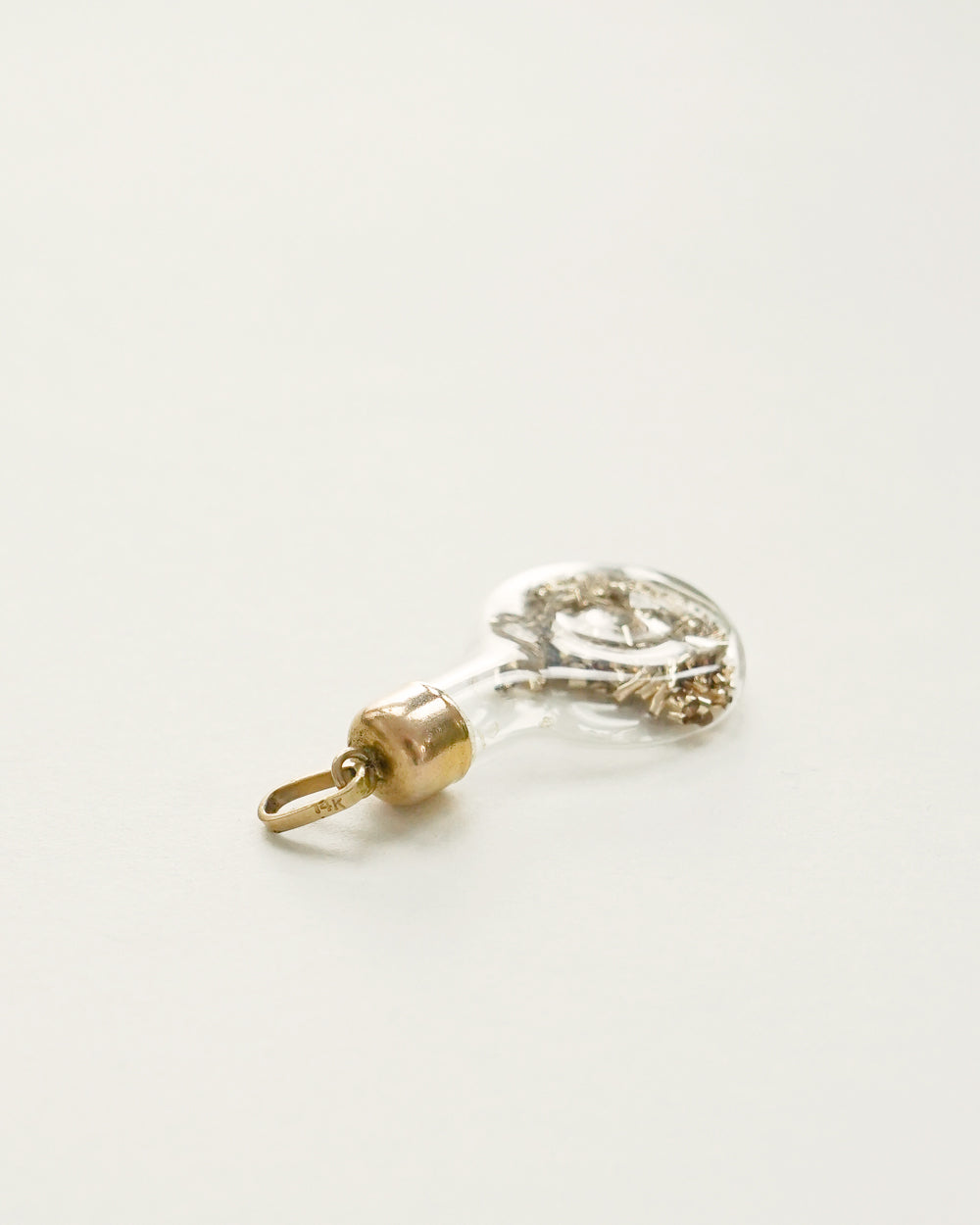14k Gold Light Bulb Charm