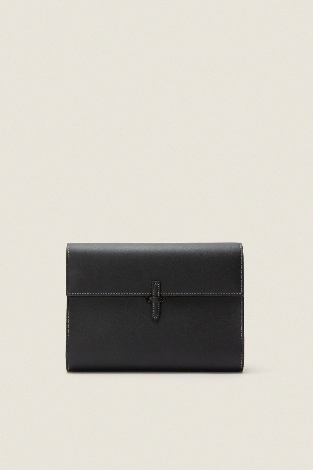 Black Nappa Large Soft Clutch
