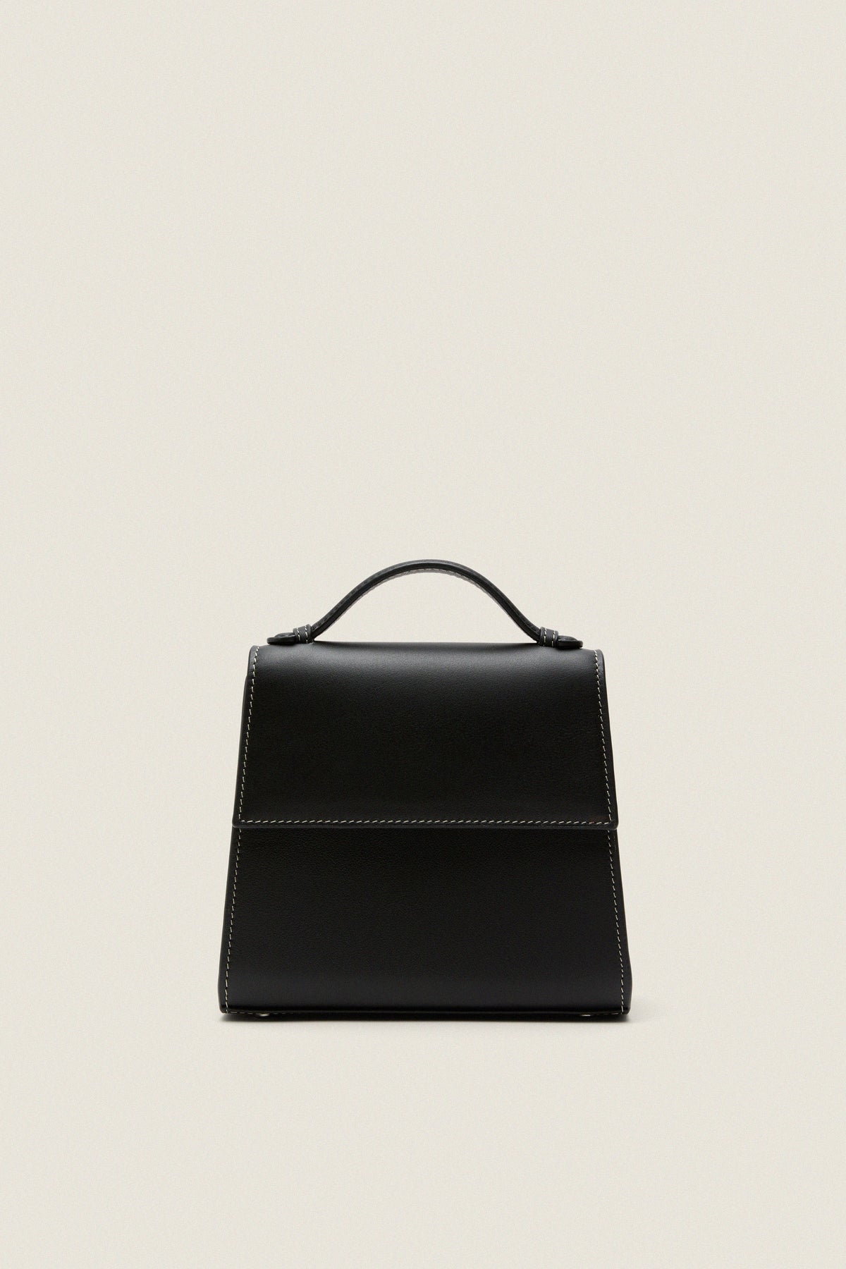 Black Nappa Small Top Handle