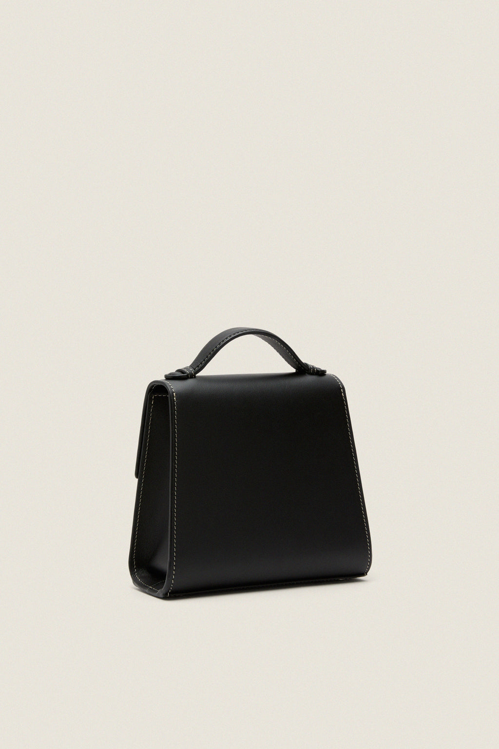 Black Nappa Small Top Handle