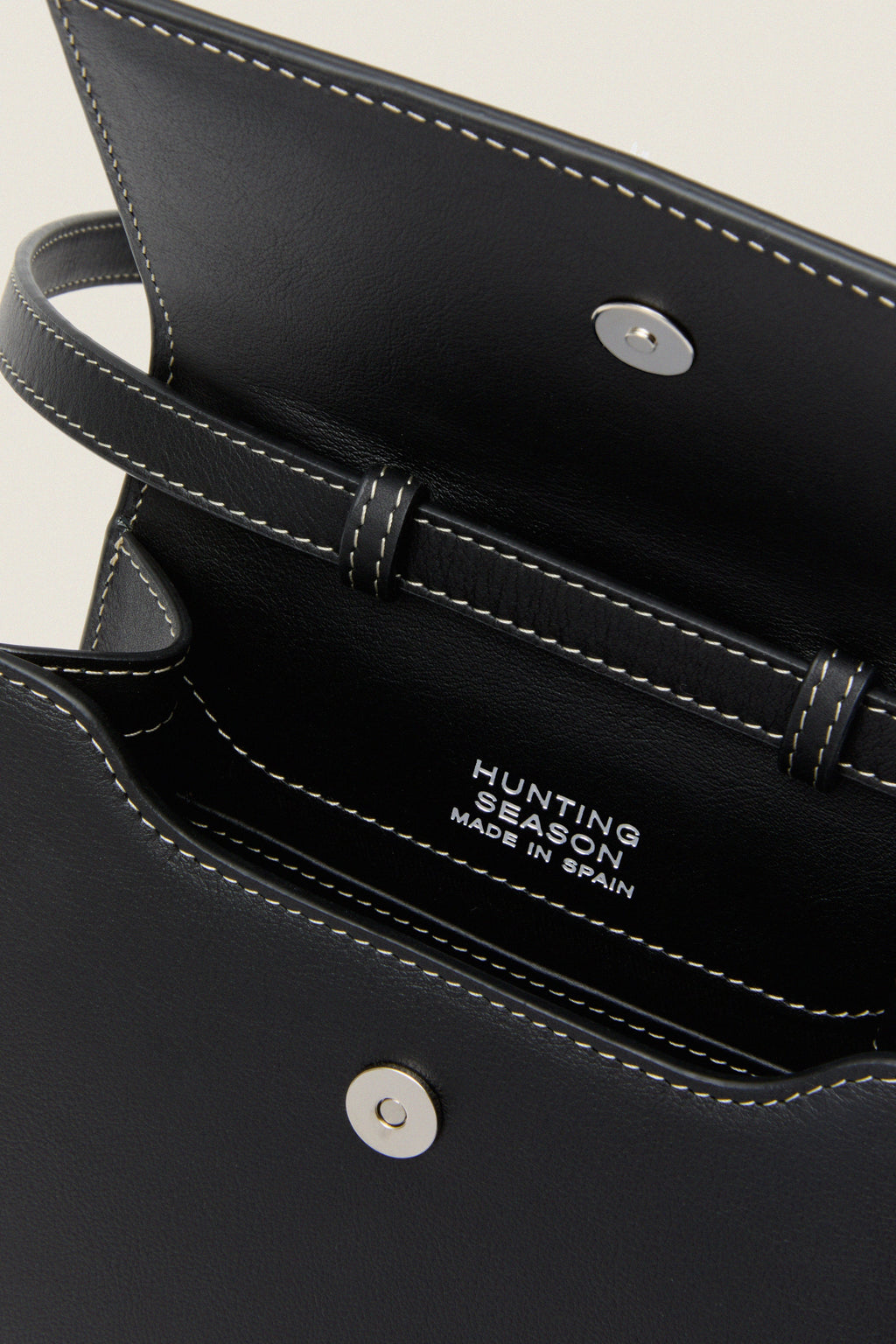 Black Nappa Small Top Handle