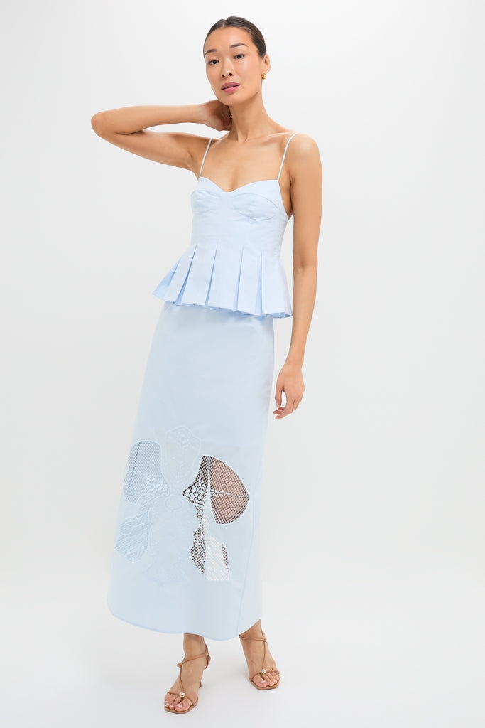 Blue Tint Leonie Midi Skirt