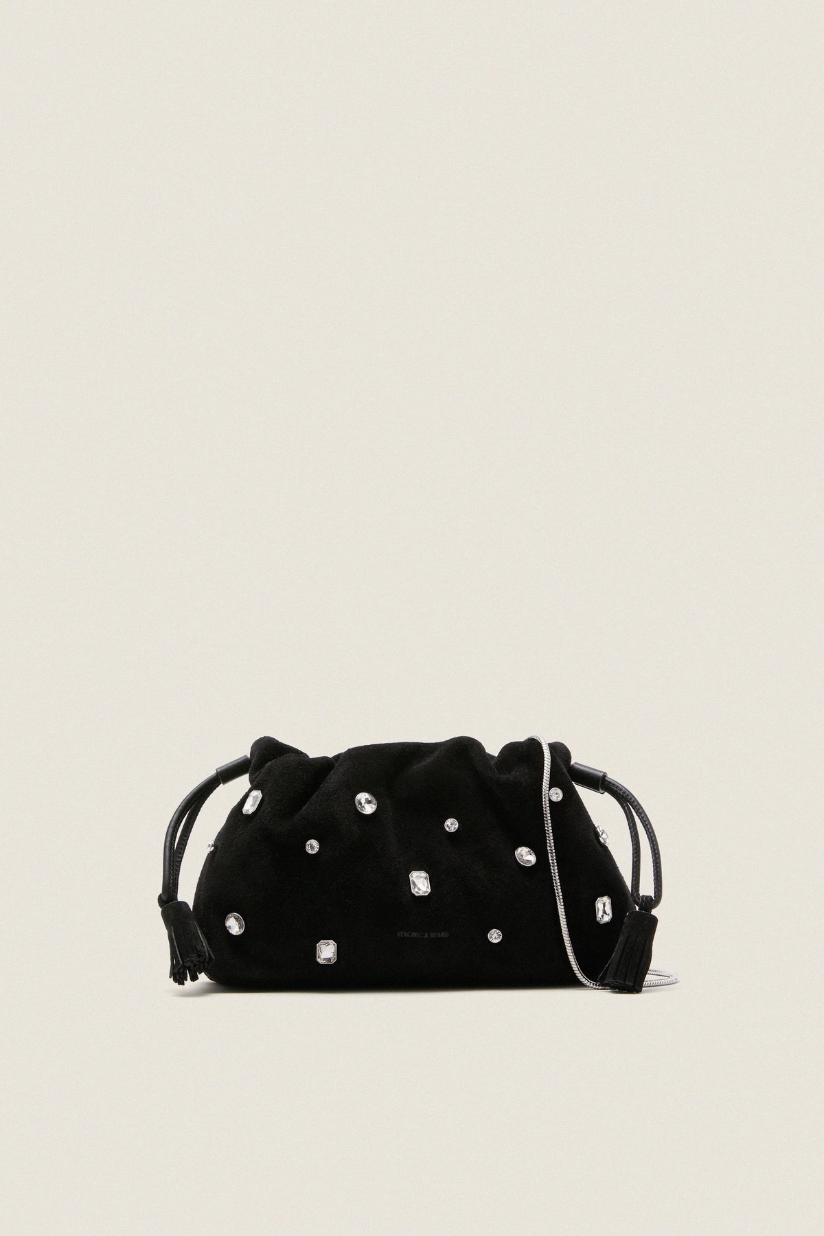 Black Small Crystal Stash Bag
