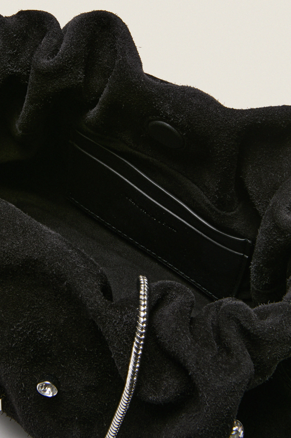 Black Small Crystal Stash Bag