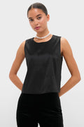 Black Taffeta Keating Top