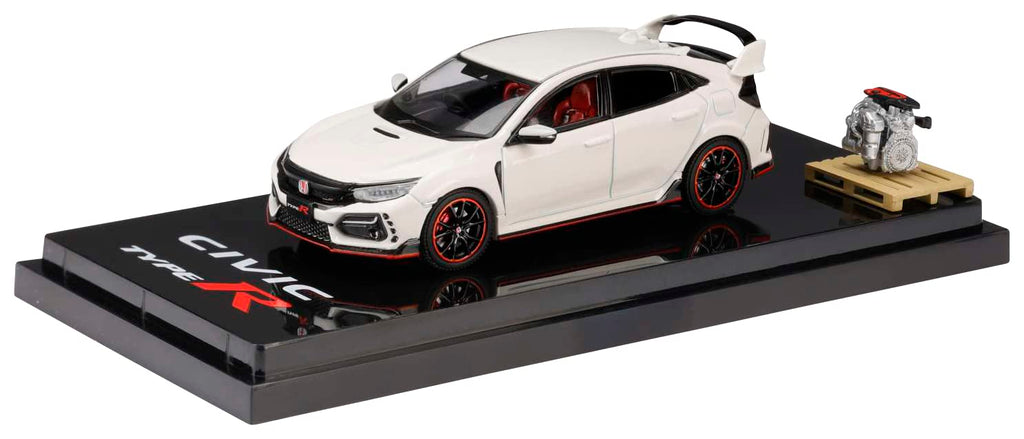 1/64 本田思域 Type R FK8 2020 Hobby Japan 白色 带引擎展示