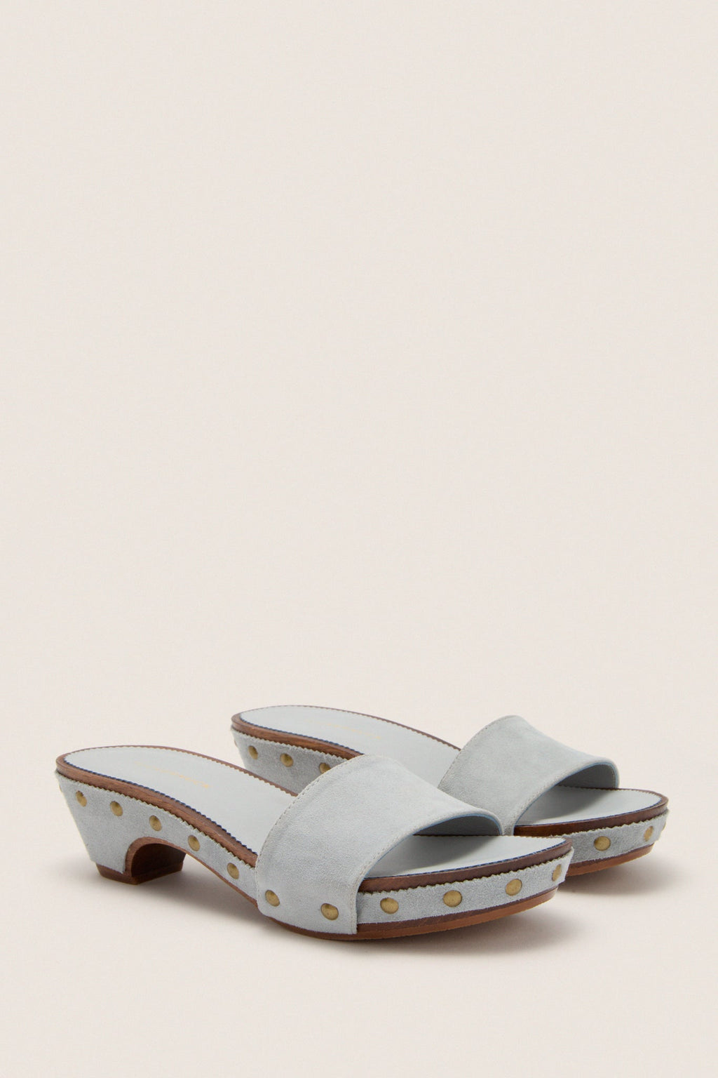 Blue Suede Rosalie Clog Sandals