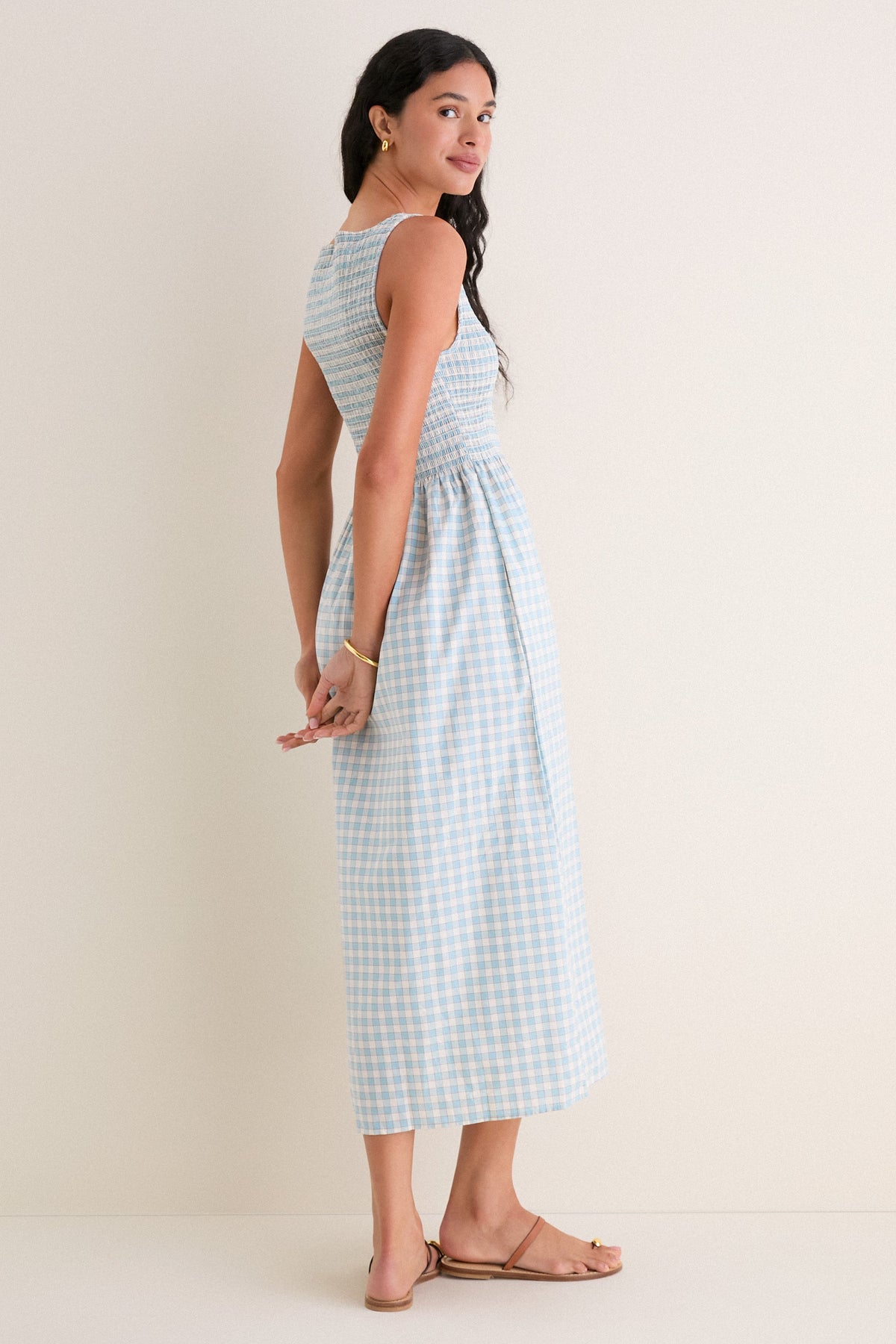 Blue and Red Gingham Cosima Nap Dress