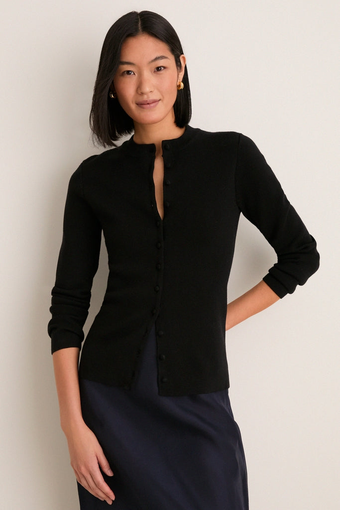 Black Structured Margaux Cardigan